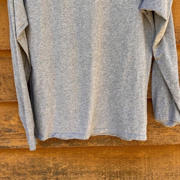 Russell Athletic Gray Long Sleeve Mock Neck Shirt Mens Medium 52% Cotton 48% Pol - Picture 7 of 7